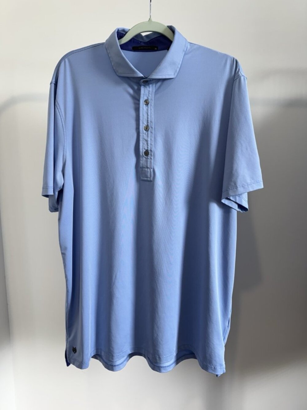 Greyson Golf Polo Men's XL Blue Performance Stretch Wolf Logo